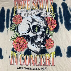 No Boundaries XXL 19 Skull Roses Tie Dye Graphic Tee Free Souls Wild & Free